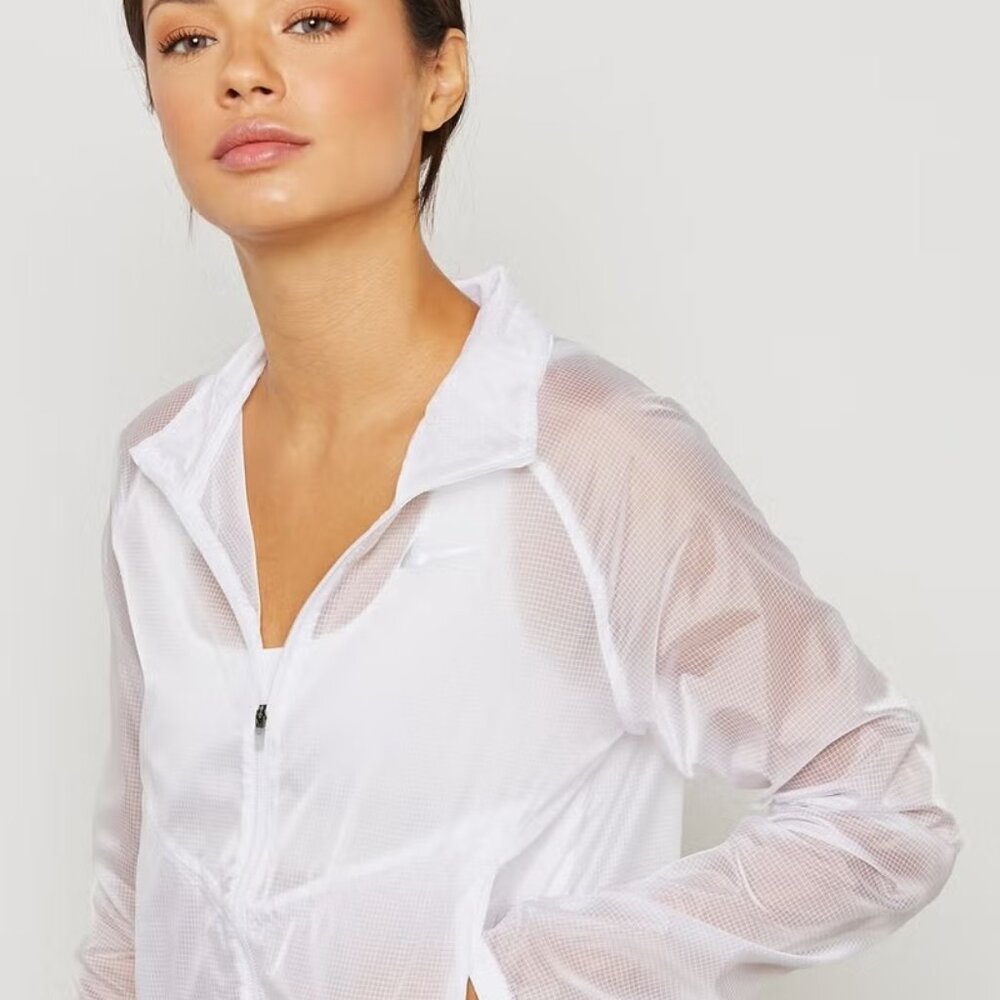 NWT Nike Run Division Transparent Jacket - White - Sz M